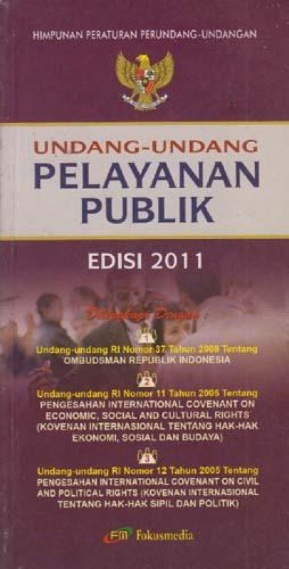Cover Depan Buku Undang-Undang Pelayanan Publik (Edisi 2011)