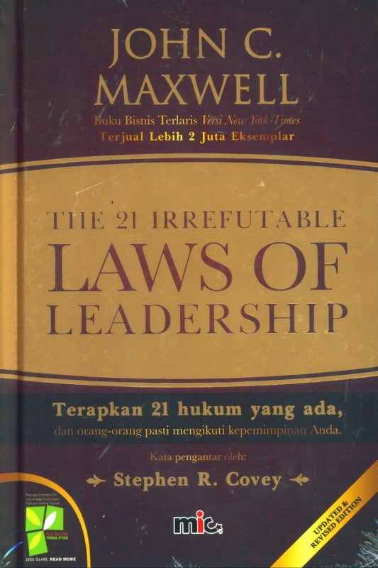 Cover Buku The 21 Irrefutable LAWS OF LEADERSHIP
