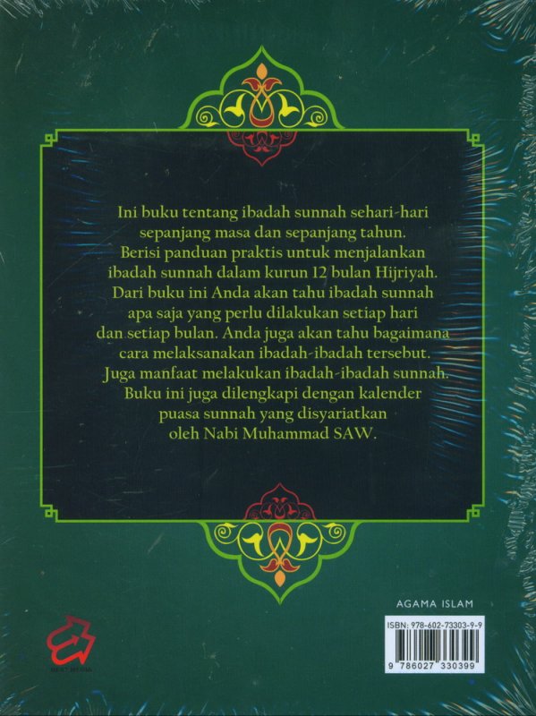 Cover Belakang Buku Kalender Harian Ibadah Sunnah Sehari-Hari Sepanjang Tahun (Gratis Kalender Puasa)