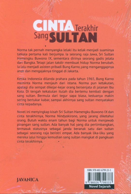Cover Belakang Buku Cinta Terakhir Sang Sultan