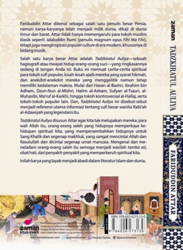 Cover Belakang Buku Tadzkiratul Auliya [Bonus Notebook]