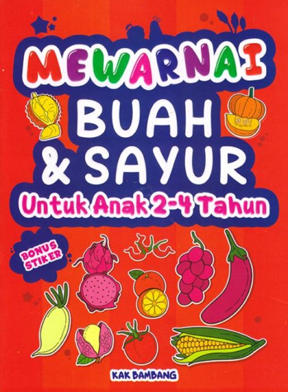 Cover Buku MEWARNAI BUAH & SAYUR UNTUK ANAK 2-4 TAHUN