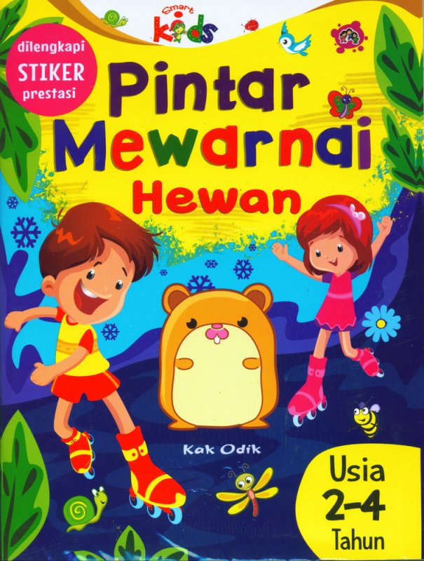 Cover Buku Pintar Mewarnai Hewan Usia 2-4 tahun