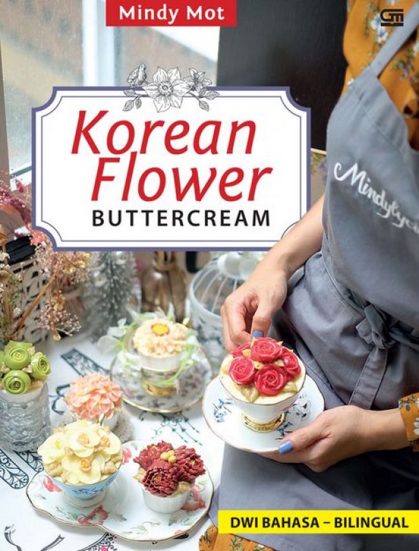 Cover Buku Korean Flower Buttercream ala Mindylycious (Dwi bahasa-bilingual)