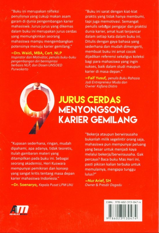 Cover Belakang Buku 9 Jurus Cerdas Menyongsong Karier Gemilang