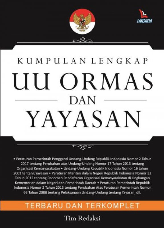 Cover Buku Kumpulan Lengkap UU ORMAS dan YAYASAN