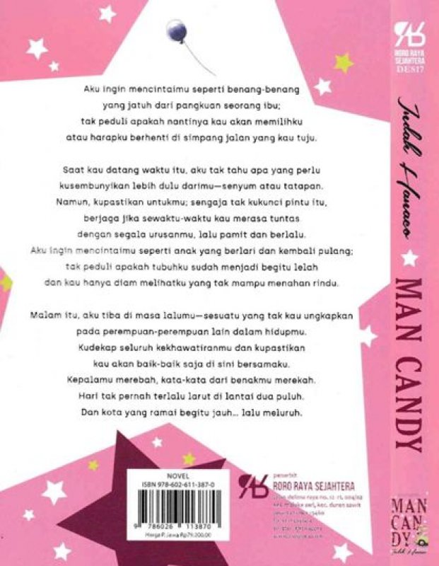 Cover Belakang Buku Man Candy [Edisi TTD ] bk