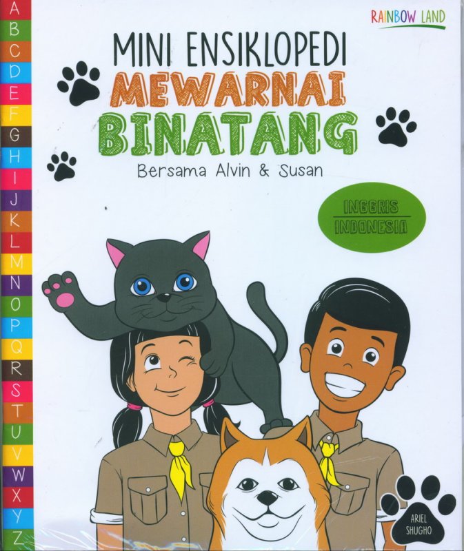 Cover Buku Mini Ensiklopedi Mewarnai Binatang Bersama Alvin & Susan