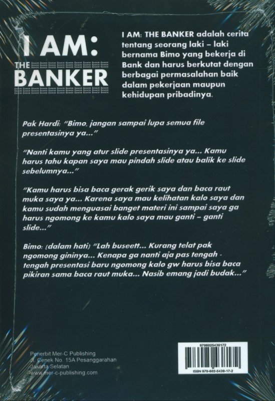 Cover Belakang Buku I Am The Banker