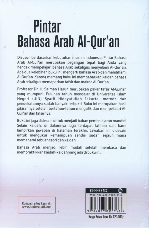 Cover Belakang Buku Pintar Bahasa Arab Al-Quran - Edisi Revis & Kunci Jawaban
