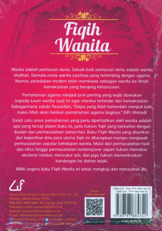 Cover Belakang Buku Fiqih Wanita: Pedoman Rumah Tangga & Pendidikan Anak