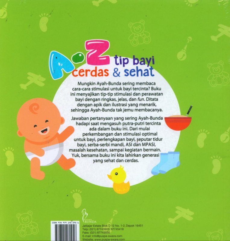 Cover Belakang Buku A-Z Tip Bayi Cerdas & Sehat