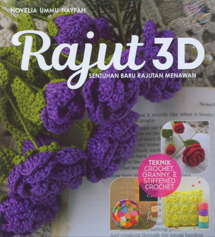 Cover Buku Rajut 3D : Sentuhan Baru Rajutan Menawan