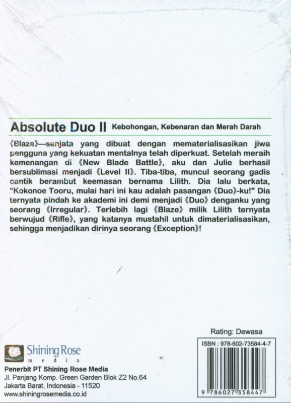 Cover Belakang Buku Absolute Duo II