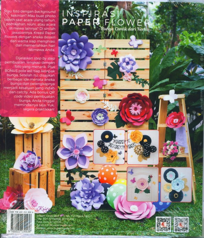 Cover Belakang Buku Inspirasi Paper Flower