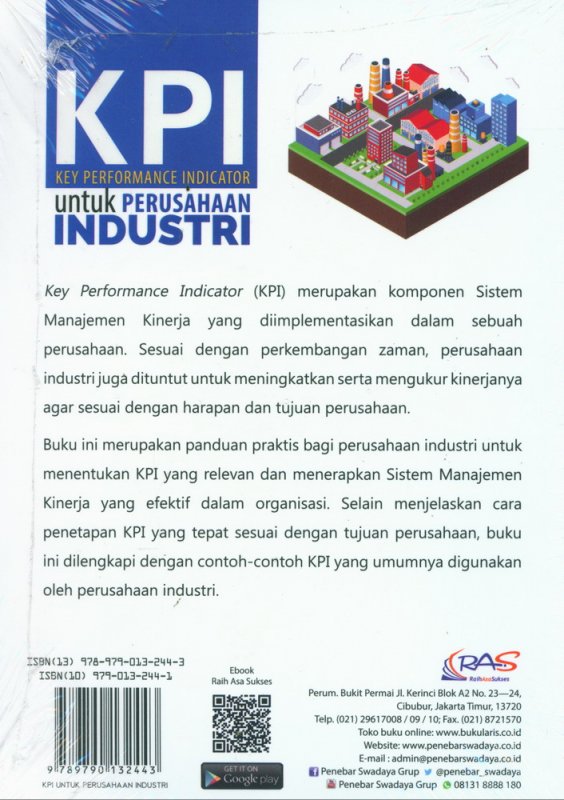 Cover Belakang Buku KPI Untuk Perusahaan Industri