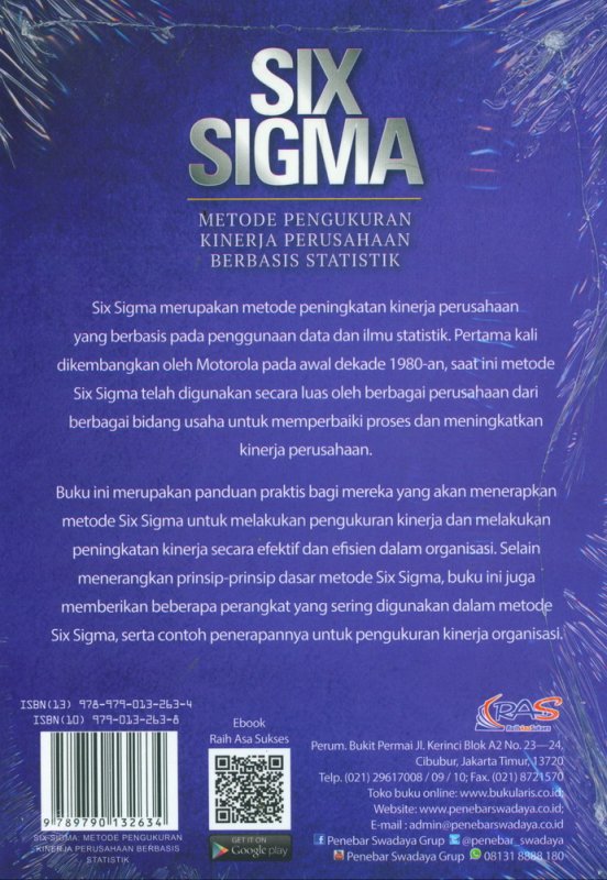 Cover Belakang Buku SIX SIGMA: Metode Pengukuran Kinerja Perusahaan Berbasis Statistik