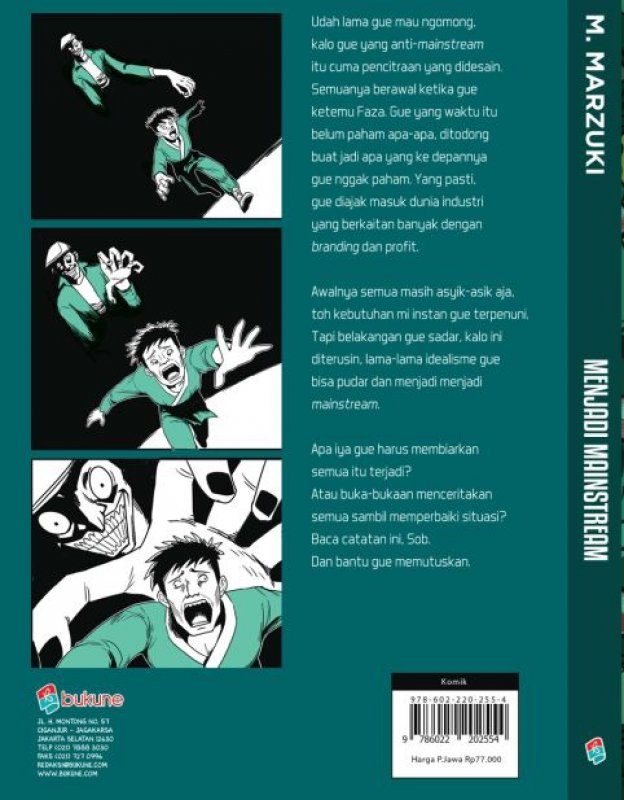 Cover Belakang Buku Si Juki Menjadi Mainstream [Free Magnet Kulkas Karakter Juki+Stiker] (Promo Best Book)