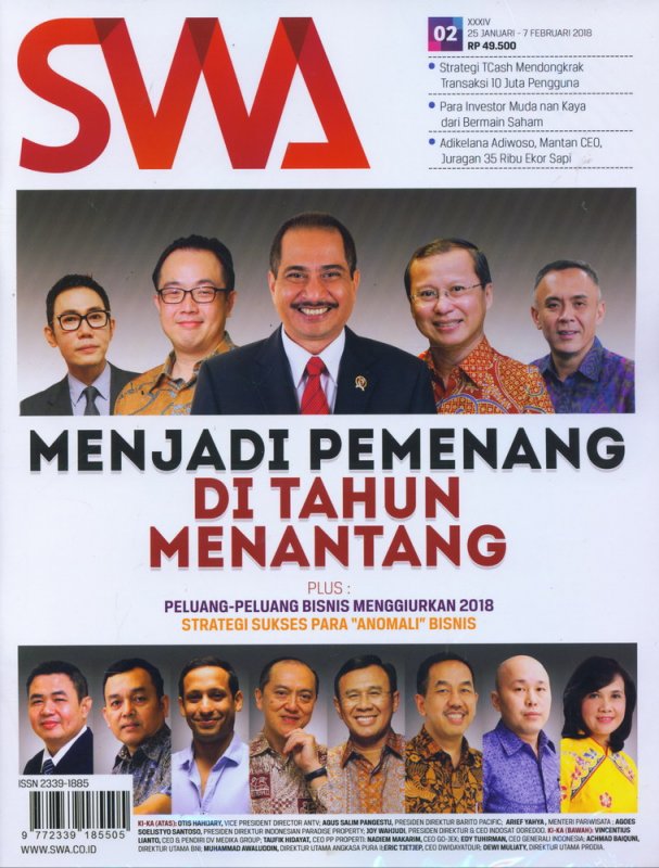 Cover Buku Majalah SWA Sembada No. 02 | 25 Januari - 7 Februari 2018