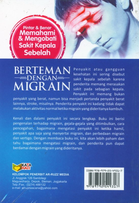 Cover Belakang Buku Berteman Dengan Migrain