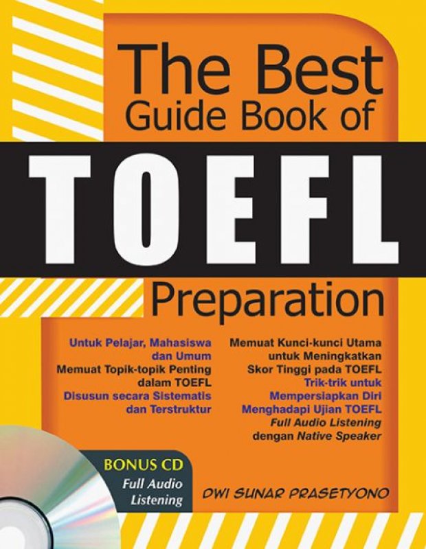 Cover Buku THE BEST GUIDE BOOK OF TOEFL PREPARATION