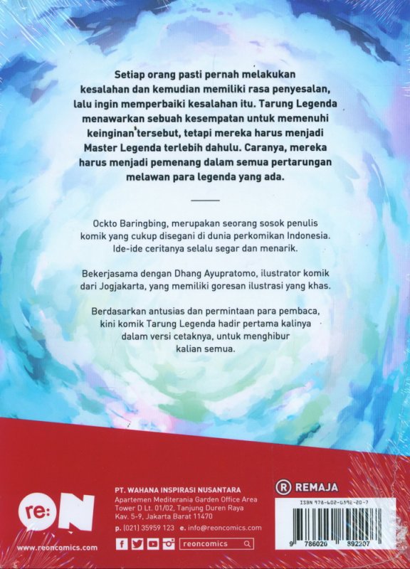 Cover Belakang Buku Tarung Legenda Vol 01
