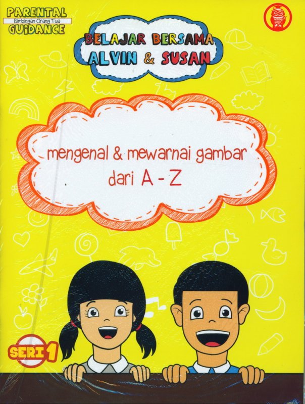 Cover Buku Belajar Bersama Alvin & Susan: Mengenal & Mewarnai Gambar dari A-Z (Seri 1)