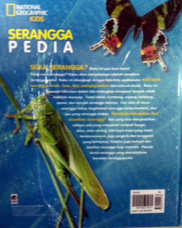Cover Belakang Buku National Geographic : Seranggapedia - New (Hard Cover)