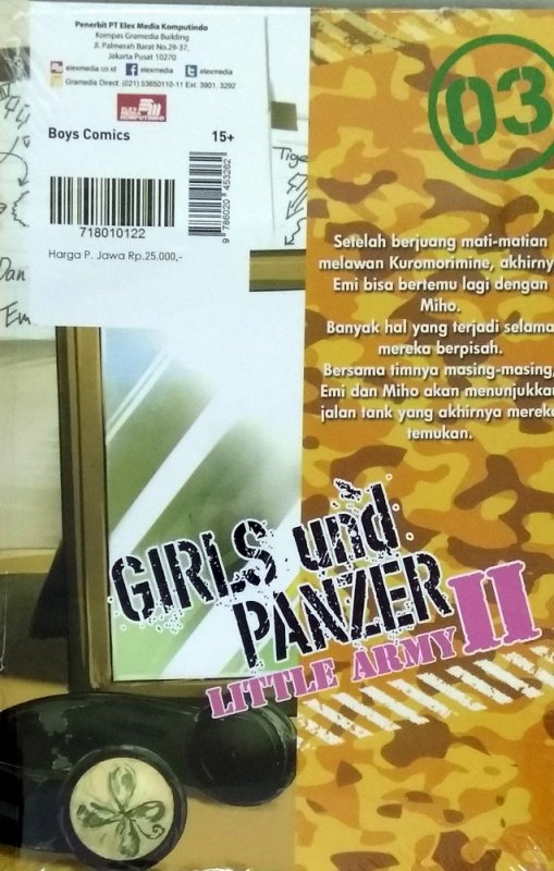 Cover Belakang Buku Girls & Panzer Little Army Ii Vol. 3