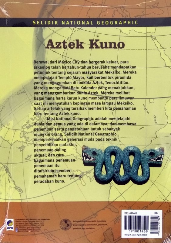 Cover Belakang Buku National Geographic : Aztek Kuno - New