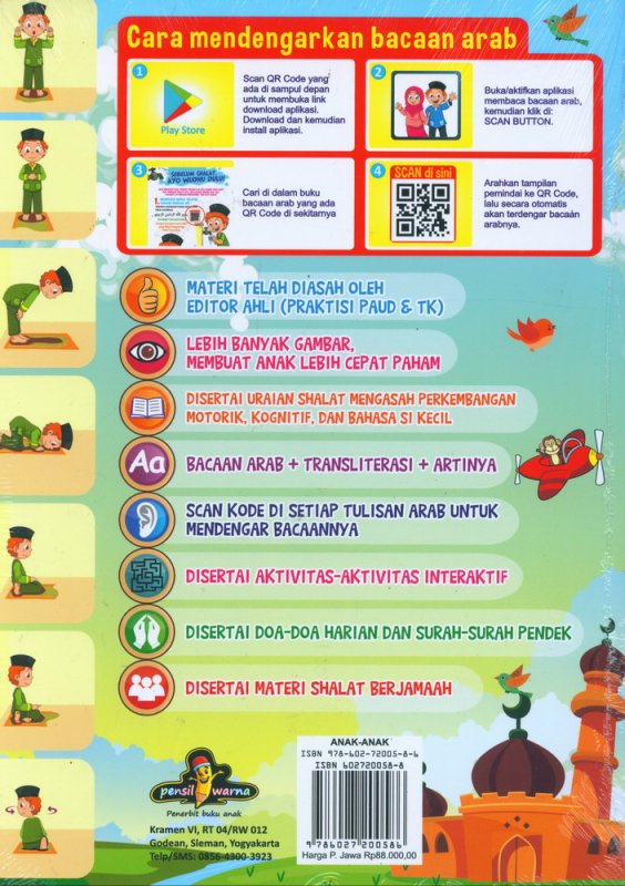 Cover Belakang Buku Yuk Belajar Shalat 5 Waktu (Full Color)