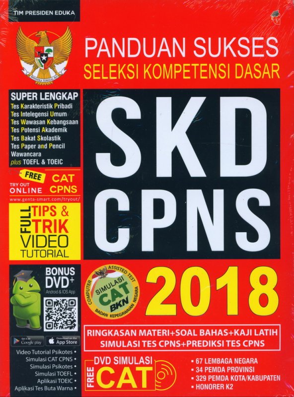 Cover Buku Panduan Sukses Seleksi Kompetensi Dasar SKD CPNS 2018