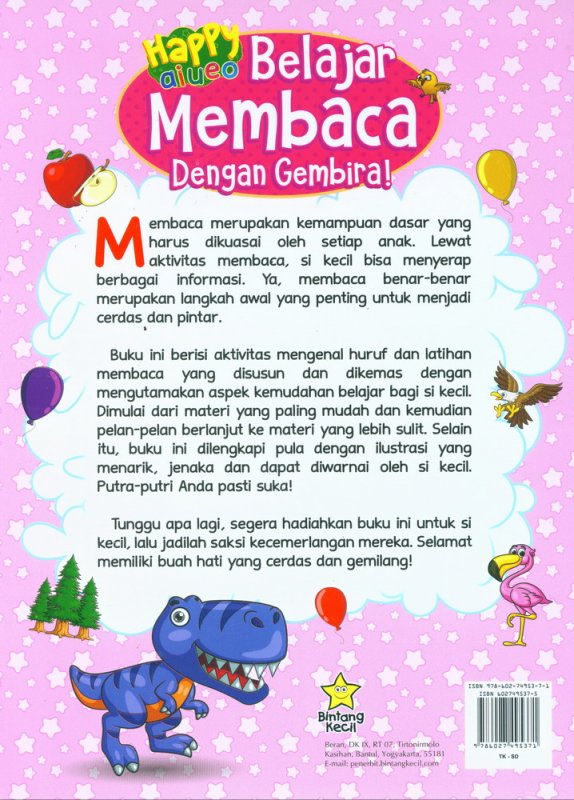 Cover Belakang Buku Happy aiueo Belajar Membaca Dengan Gembira