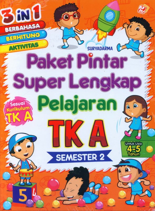 Cover Buku Paket Pintar Super lengkap TK A Semester 2