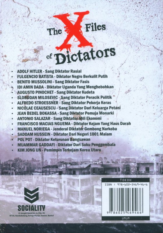 Cover Belakang Buku The X Files Of Dictators