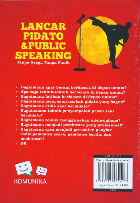 Cover Belakang Buku Lancar Pidato & Public Speaking Tanpa Grogi Tanpa Panik
