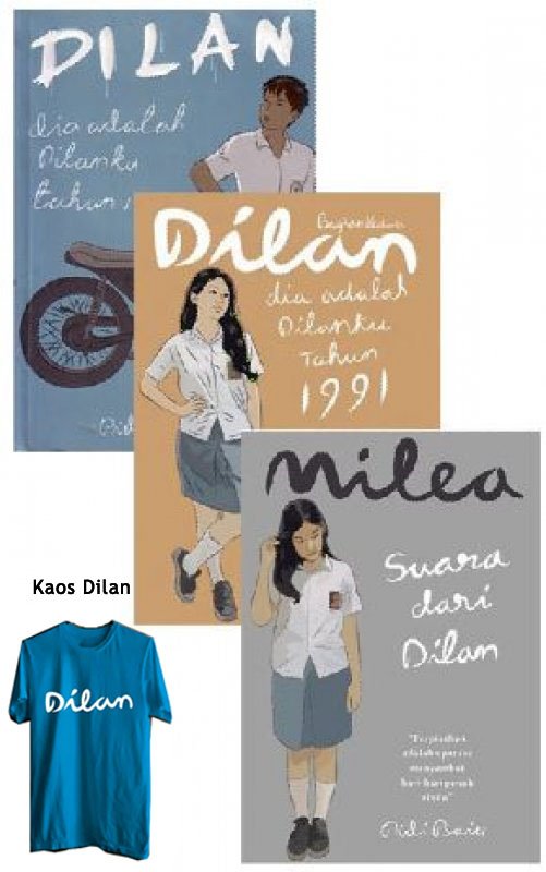 Cover Buku Paket Bundling Dilan + Kaos