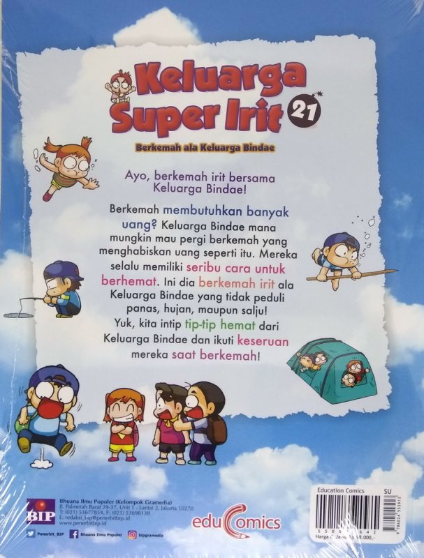 Cover Belakang Buku Seri Keluarga Super Irit 21 : Berkemah Ala Keluarga Bindae