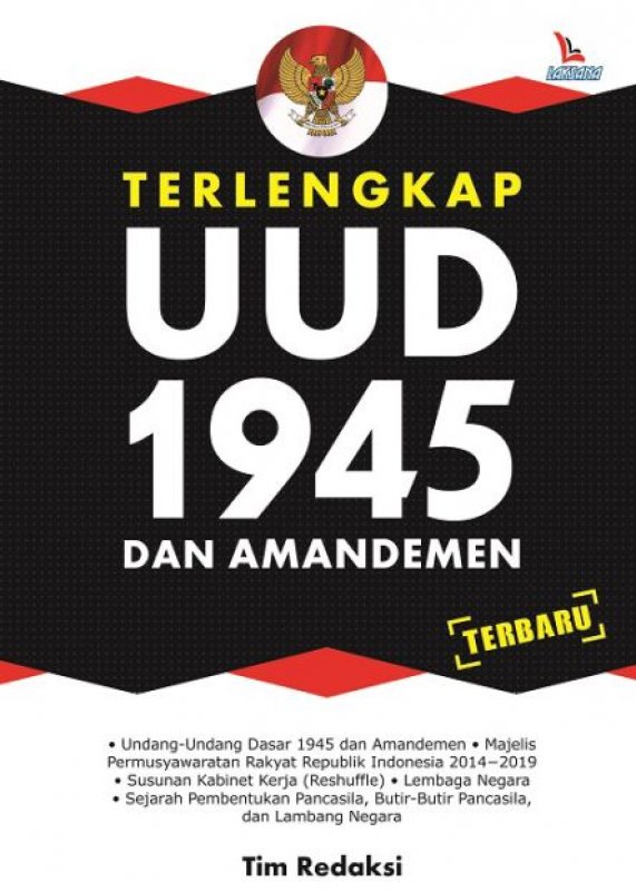 Cover Buku TERLENGKAP UUD 1945 DAN AMANDEMEN (TERBARU)
