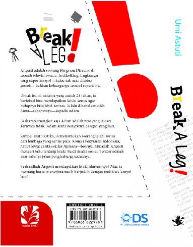 Cover Belakang Buku Break a Leg!