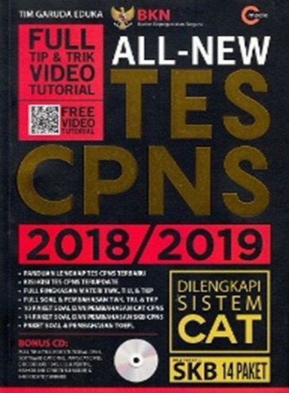Cover Buku ALL-NEW TES CPNS 2018/2019 + CD (Promo Best Book)