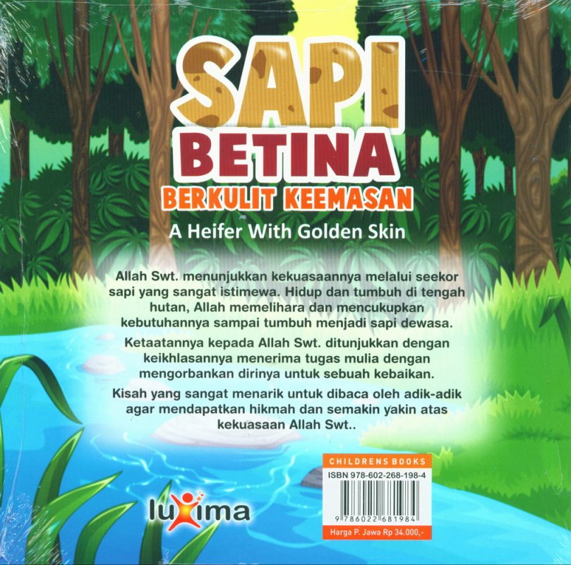 Cover Belakang Buku Sapi Betina Berkulit Keemasan - A Heifer With Golden Skin (Bilingual)
