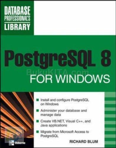 Cover Buku PostgreSQL 8 For Windows