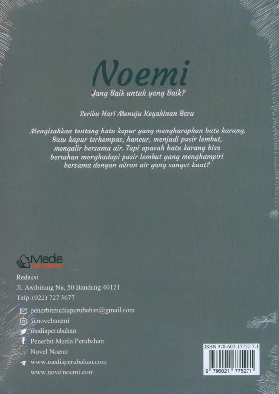 Cover Belakang Buku Noemi yang Baik untuk yang Baik?