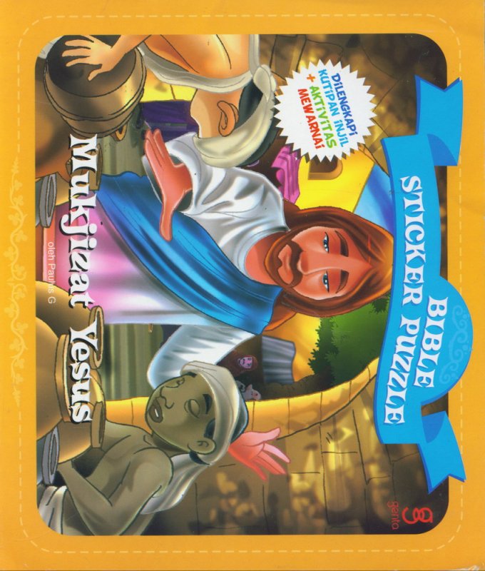 Cover Buku Bible Sticker Puzzle: Mukjizat Yesus (Dilengkapi Kutipan Injil+Aktivitas Mewarnai)