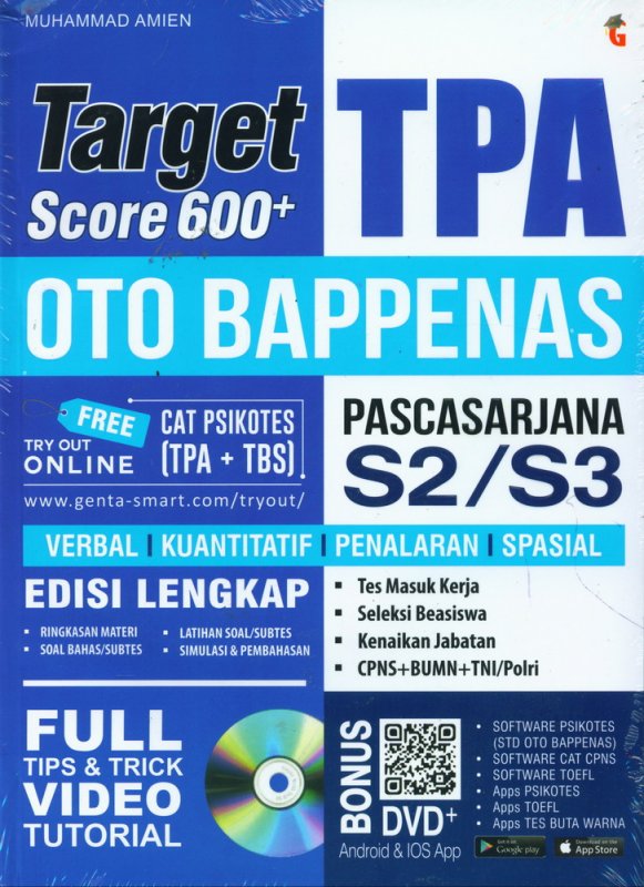 Cover Buku TARGET SCORE 600 + TPA OTO BAPPENAS 