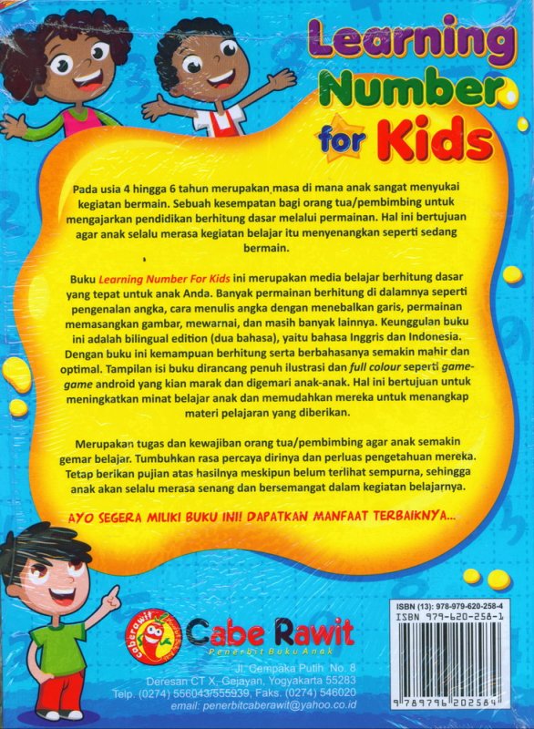Cover Belakang Buku Learning Number for Kids Mengenal & menulis Angka Untuk TK Unggulan (Bilingual Edition)