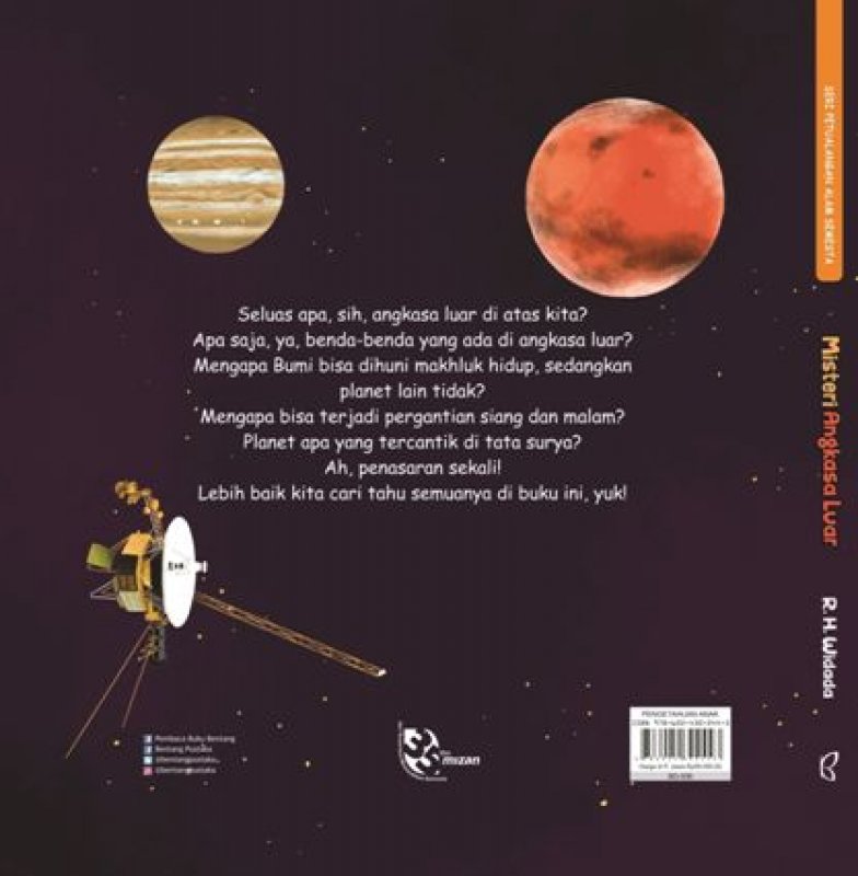 Cover Belakang Buku Misteri Angkasa Luar (picture book)