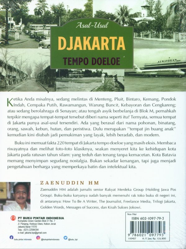 Cover Belakang Buku Asal-Usul Djakarta Tempo Doeloe