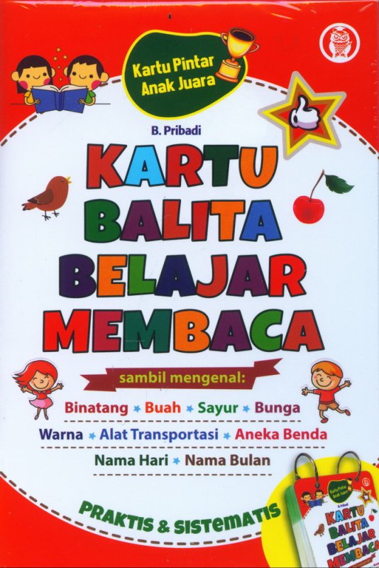 Cover Buku Kartu Pintar Anak Juara: Kartu Balita Belajar Membaca